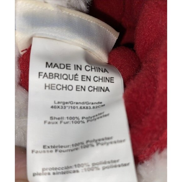 Pottery Barn Kids Felicity Large Red Fleece Santa Bag Sack Christmas Stocking - Picture 6 of 13